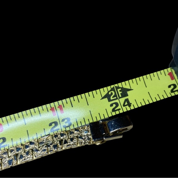 MCM Brutalist Rough Nugget 24” Necklace and 7” Bracelet Vintage Gold Tone - Picture 6 of 10